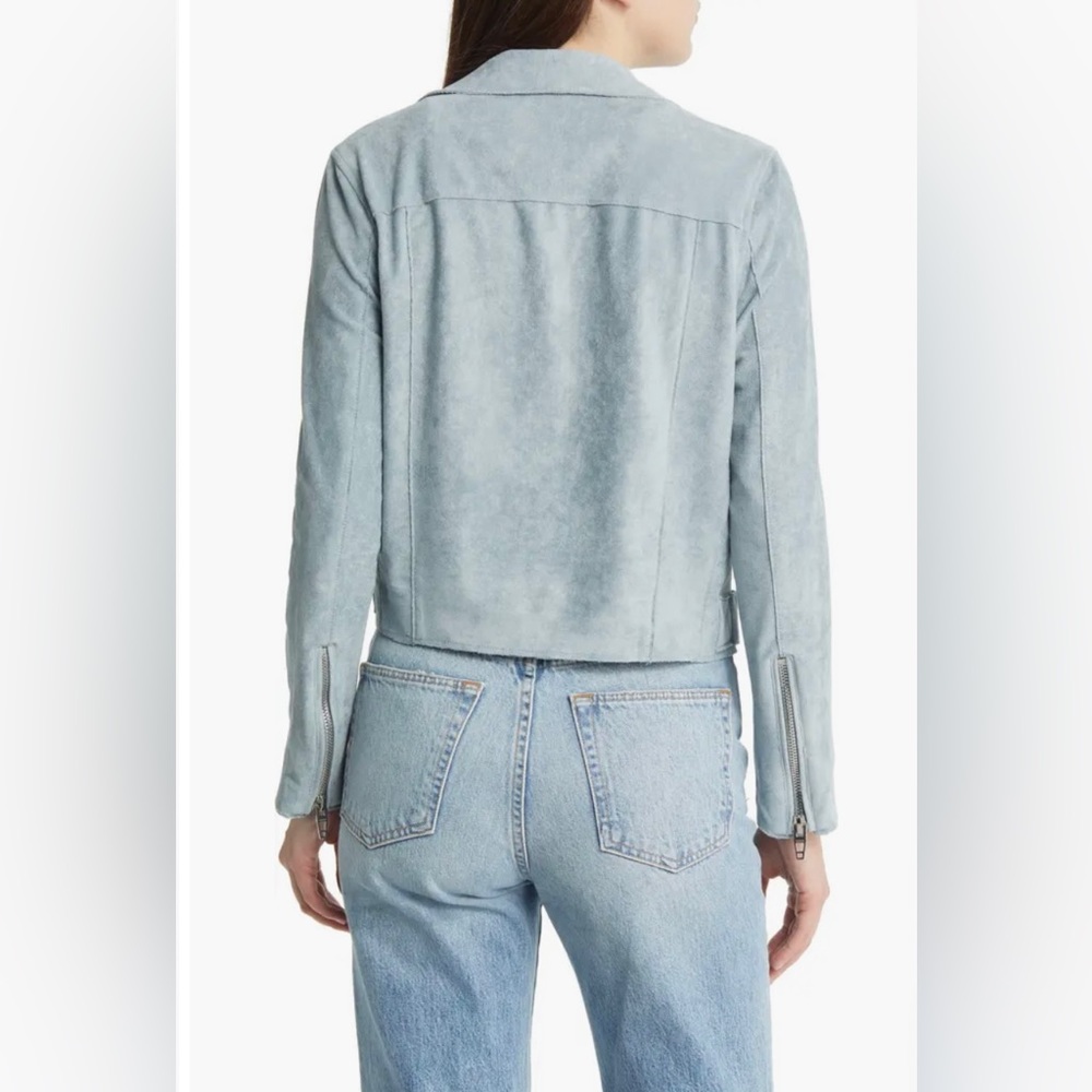 NWT Blank NYC Faux Suede Jacket Grey/Blue Color Size S - Picture 2 of 11